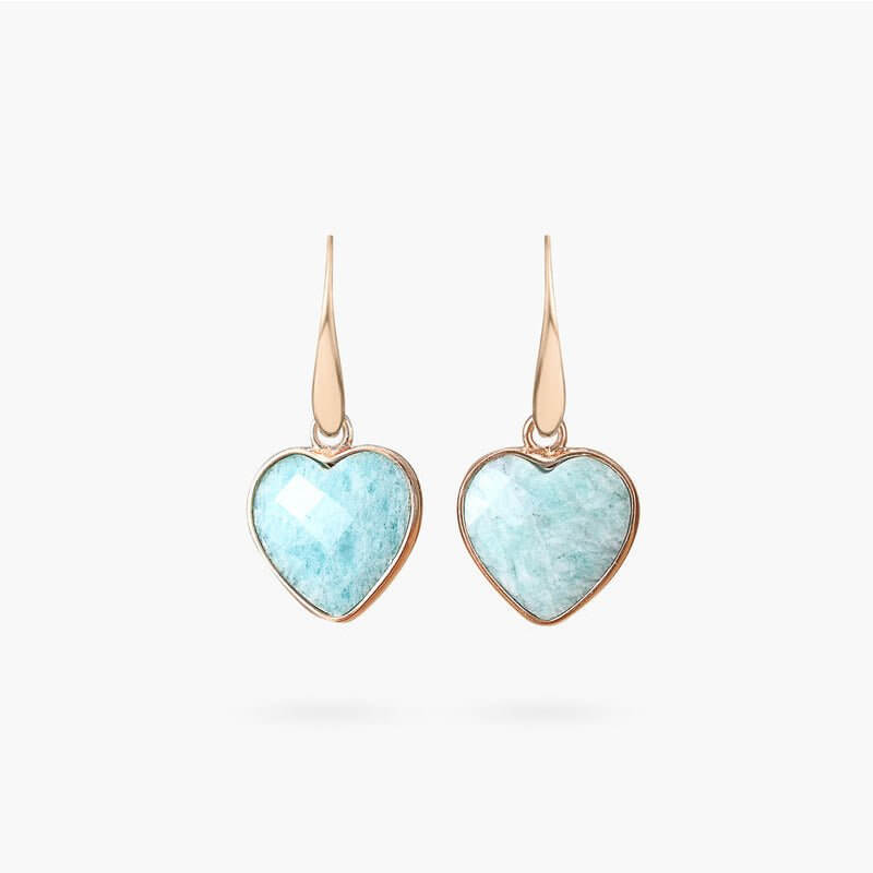 Amazonite Love Teardrop Earrings - Mystic Tribes