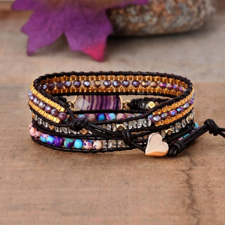 Fluorite Protection Wrap Bracelet - Mystic Tribes