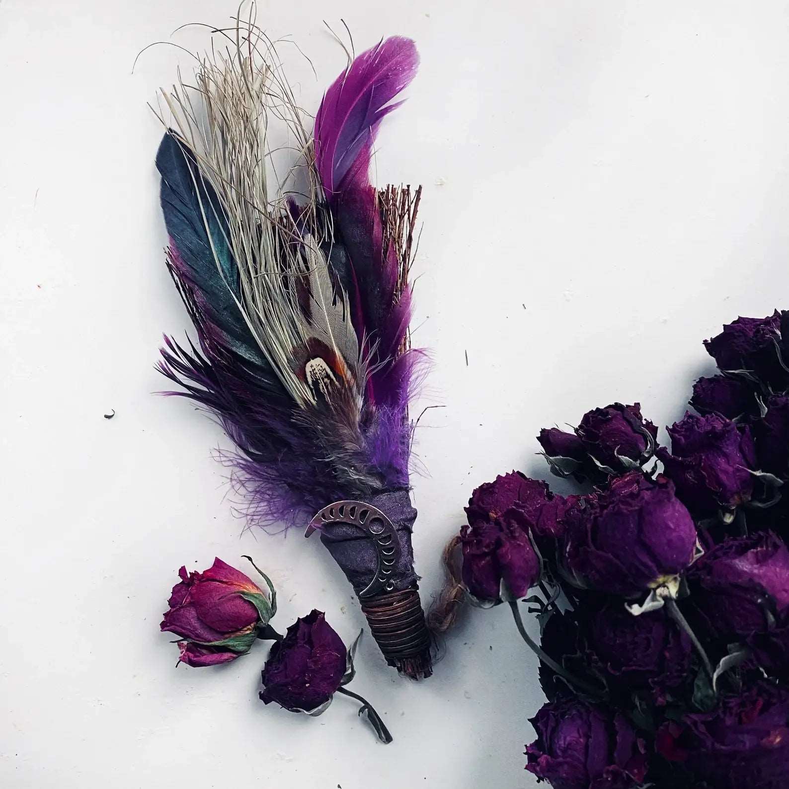 MOON PHASE BESOM BROOM CINNAMON + PINE + CLOVE - Mystic Tribes