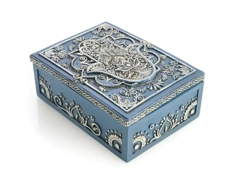Hamsa Wooden Jewelry/Tarot Box - Mystic Tribes