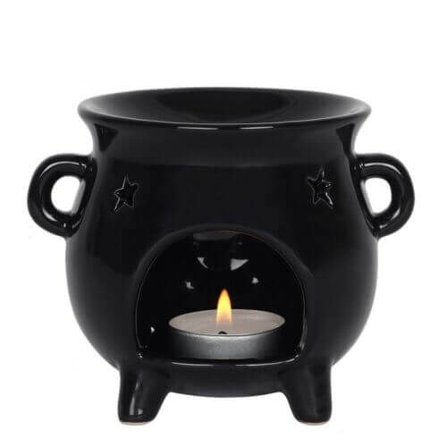 Black Cauldron Oil Burner 12.5CM - Mystic Tribes
