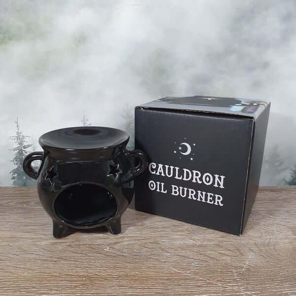 Black Cauldron Oil Burner 12.5CM - Mystic Tribes