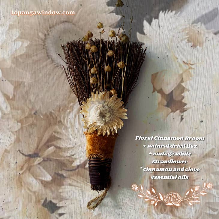 CINNAMON BROOM VINTAGE WHITE STRAWFLOWER - Mystic Tribes