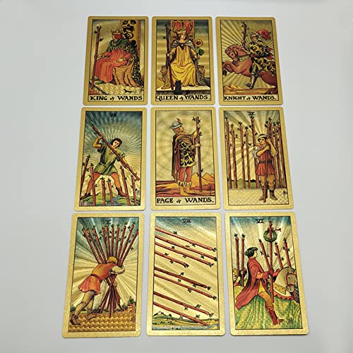 Gold Foil Rider Waite Tarot Deck - Mystic Tribes