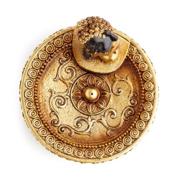 Sleeping Buddha Gold Incense Burner - Mystic Tribes