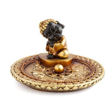Sleeping Buddha Gold Incense Burner - Mystic Tribes